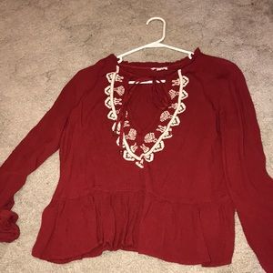 Red blouse